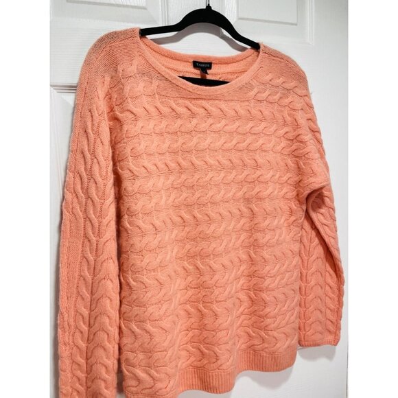 Talbots Peach Pink Merino Wool Blend Sweater Women's Size Large - Picture 2 of 5